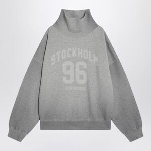 Acne Studios Grey Oversized Turtleneck Sweatshirt Women